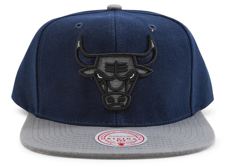 Men's Mitchell & Ness Navy/Grey NBA Chicago Bulls Navy Spirit Snapback - OSFA