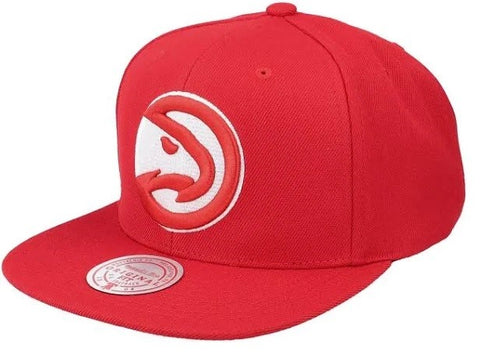 Mitchell & Ness Red NBA Atlanta Hawks Core Basic Snapback Hawks - OSFA