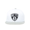 Mitchell & Ness White/Grey NBA Brooklyn Nets Core Basic Snapback - OSFA