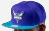 Mitchell & Ness Purple/Teal NBA Charlotte Hornets Core Basic Snapback - OSFA