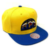 Mitchell & Ness Yellow/Blue NBA Denver Nuggets Core Basic Snapback - OSFA