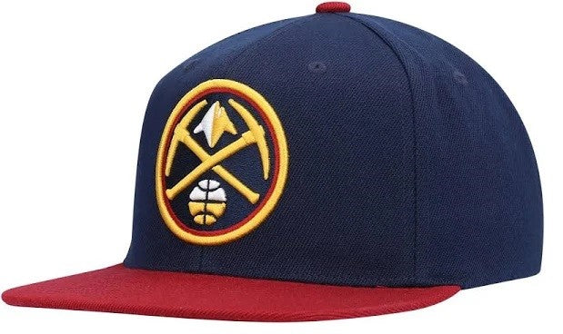 Mitchell & Ness Navy/Grey NBA Denver Nuggets Core Basic Snapback - OSFA