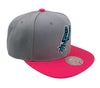 Mitchell & Ness Grey/Pink NBA San Antonio Spurs Core Basic Snapback - OSFA