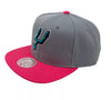 Mitchell & Ness Grey/Pink NBA San Antonio Spurs Core Basic Snapback - OSFA