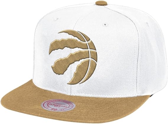 Mitchell & Ness White/Gold NBA Toronto Raptors Core Basic Snapback - OSFA