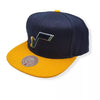 Mitchell & Ness Navy/Yellow NBA Utah Jazz Core Basic Snapback - OSFA