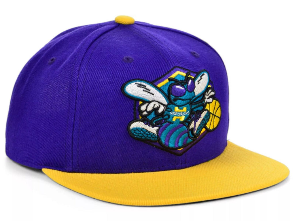 Mitchell & Ness Purple/Yellow NBA Charlotte Hornets HWC Core Basic Snapback - OSFA