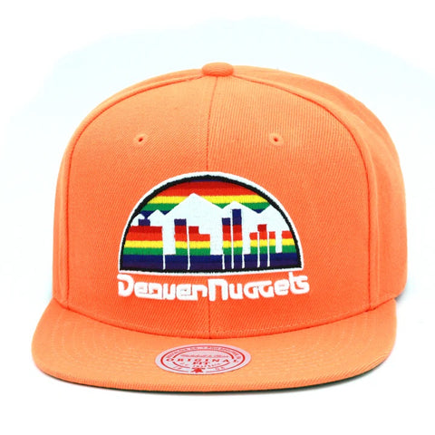 Mitchell & Ness Orange NBA Denver Nuggets Core Basic HWC Snapback - OSFA