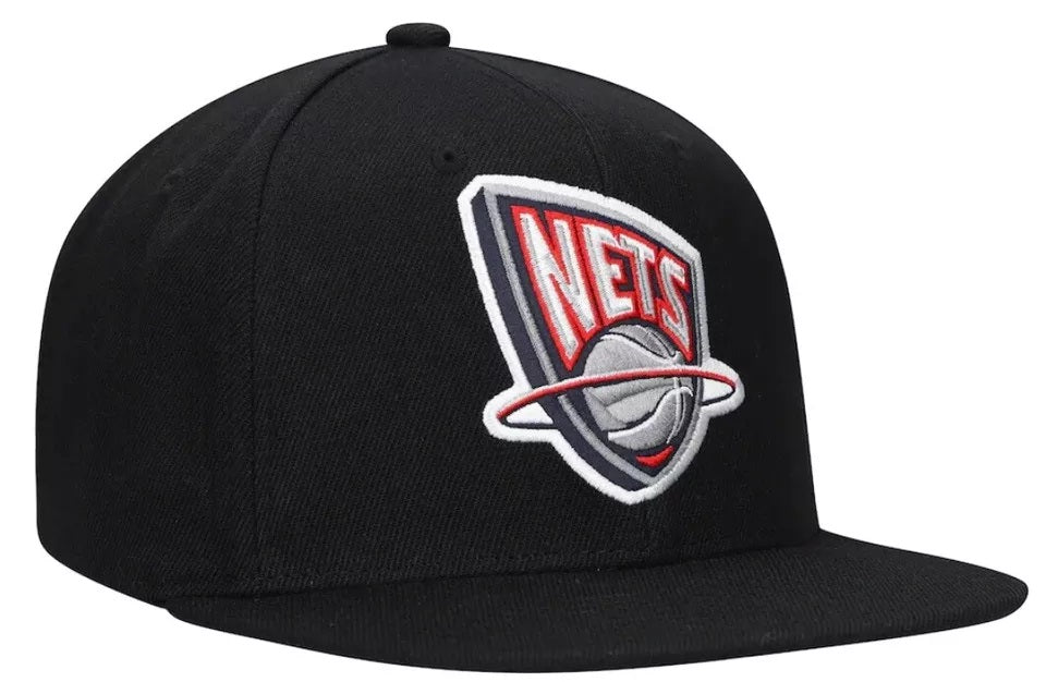 Mitchell & Ness Black NBA New Jersey Nets Core Basic HWC Snapback - OSFA