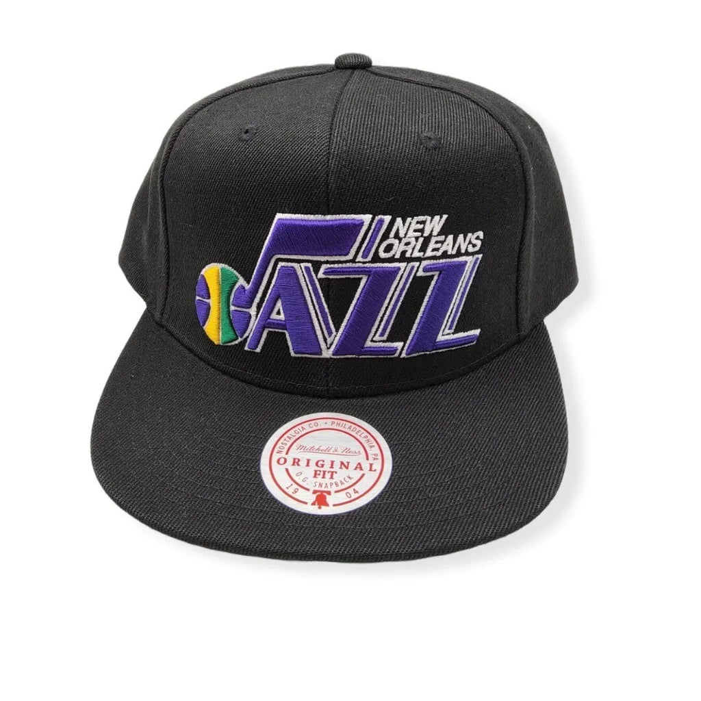 Mitchell & Ness Black NBA New Orleans Jazz HWC Core Basic Snapback - OSFA