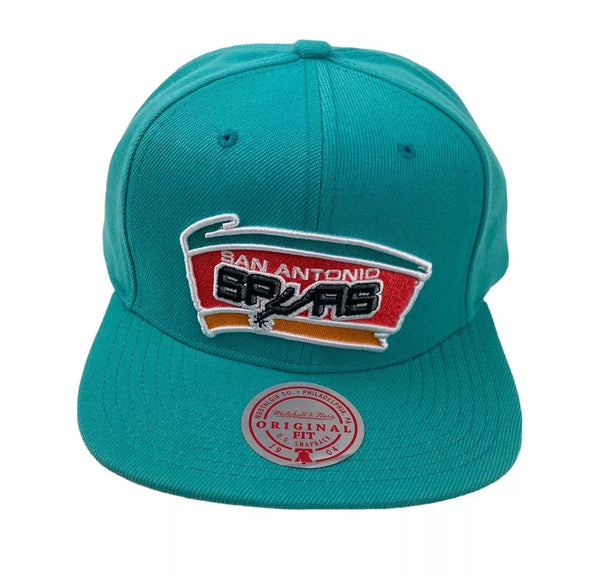 Mitchell & Ness Teal NBA San Antonio Spurs HWC Core Basic Snapback - OSFA