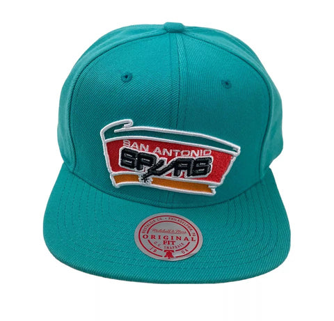 Mitchell & Ness Teal NBA San Antonio Spurs HWC Core Basic Snapback - OSFA