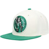 Mitchell & Ness Off White/Green NBA Boston Celtics Natural XL HWC Snapback - OSFA