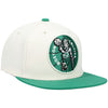 Mitchell & Ness Off White/Green NBA Boston Celtics Natural XL HWC Snapback - OSFA