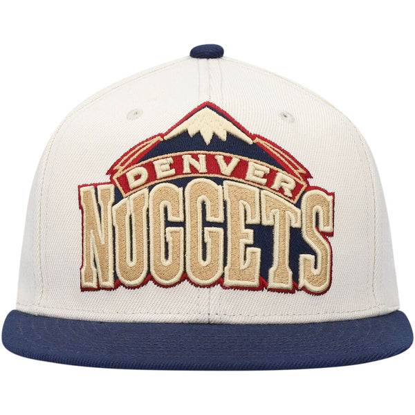 Mitchell & Ness Off White/Navy NBA Denver Nuggets Natural XL Snapback HWC - OSFA