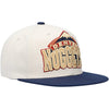 Mitchell & Ness Off White/Navy NBA Denver Nuggets Natural XL Snapback HWC - OSFA