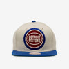 Mitchell & Ness Cream/Royal NBA Detroit Pistons Natural XL HWC Snapback - OSFA