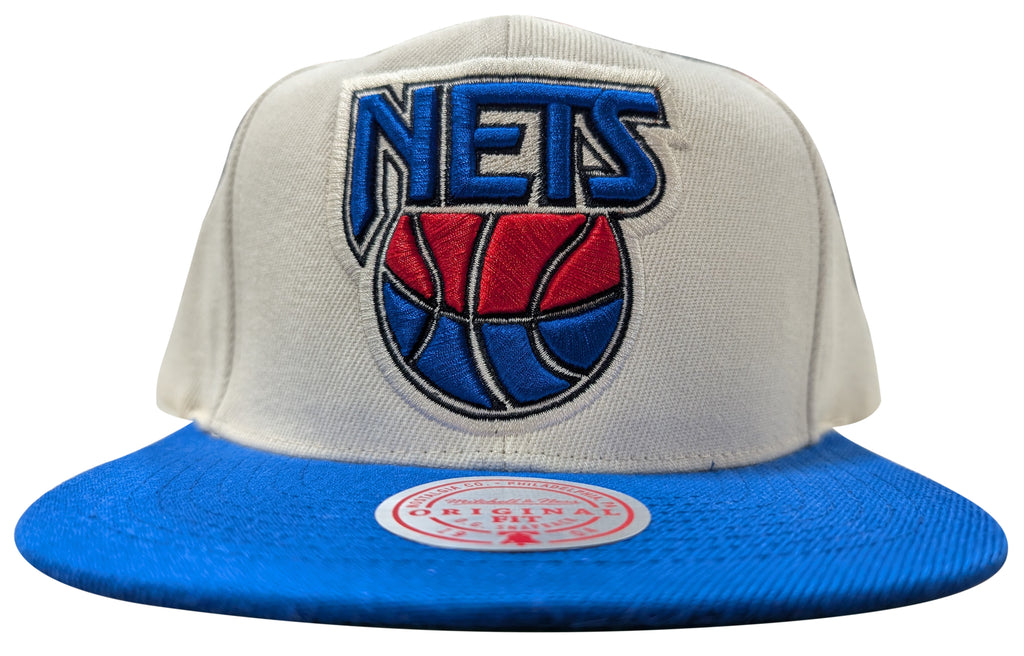 Mitchell & Ness Off White/Blue NBA New Jersey Nets Natural XL HWC Snapback - OSFA