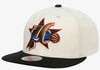 Mitchell & Ness Off White NBA Philadelphia 76ers Natural XL Snapback HWC - OSFA