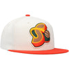 Mitchell & Ness Off White/Red NBA Seattle Supersonics Natural XL HWC Snapback - OSFA