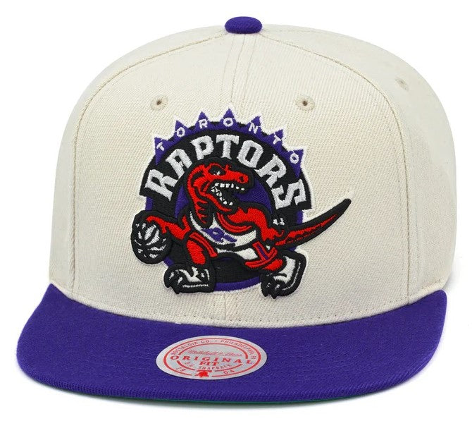 Mitchell & Ness Off White NBA Toronto Raptors Natural XL Snapback HWC - OSFA