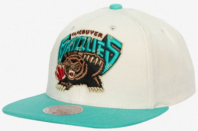 Mitchell & Ness Off White NBA Vancouver Grizzlies Natural XL Snapback HWC - OSFA