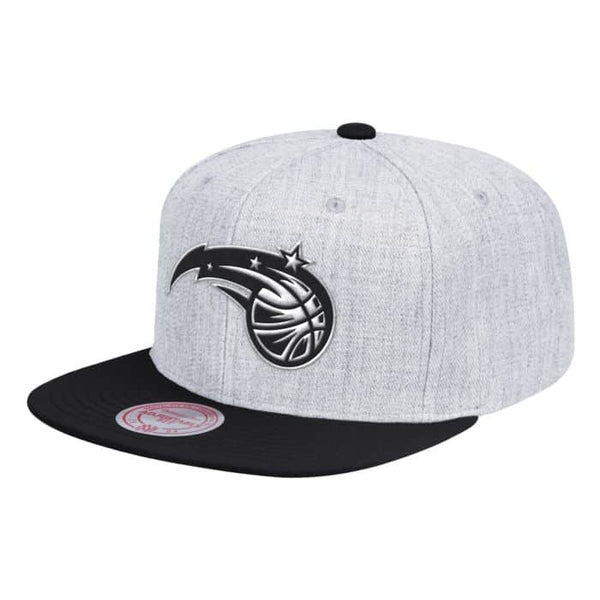 Mitchell & Ness Grey Heather NBA Orlando Magic Grey Black Pop Snapback - OSFA