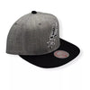 Mitchell & Ness Grey Heather NBA San Antonio Spurs Grey Black Pop Snapback - OSFA