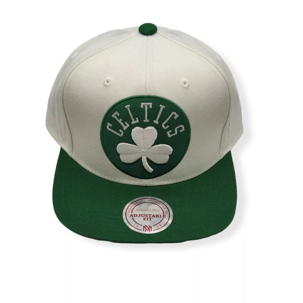 Mitchell & Ness Off White NBA Boston Celtics Natural XL Snapback - OSFA