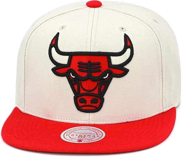 Mitchell & Ness Off White NBA Chicago Bulls Natural XL Snapback - OSFA