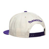 Mitchell & Ness Off White/Purple NBA Los Angeles Lakers Natural XL Snapback - OSFA