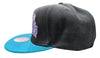 Mitchell & Ness Black/Teal NBA HWC Charlotte Hornets Team Reflective Snapback - OSFA