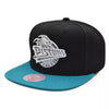 Mitchell & Ness Black/Teal NBA HWC Detroit Pistons Team Reflective Snapback - OSFA