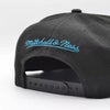 Mitchell & Ness Black/Teal NBA HWC Detroit Pistons Team Reflective Snapback - OSFA