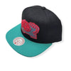 Mitchell & Ness Black/Teal NBA HWC Vancouver Grizzlies Team Reflective Snapback - OSFA