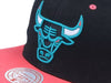 Mitchell & Ness Black/Pink NBA Chicago Bulls Santa Ana 2-Tone Snapback - OSFA