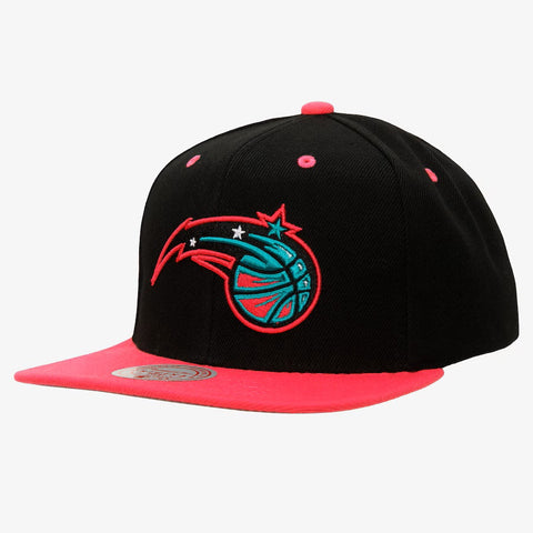 Mitchell & Ness Black/Pink NBA Orlando Magic Santa Ana 2-Tone Snapback - OSFA