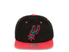 Mitchell & Ness Black/Pink NBA San Antonio Spurs Santa Ana 2-Tone Snapback - OSFA