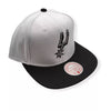 Mitchell & Ness White/Black NBA San Antonio Spurs Core Basic Snapback - OSFA