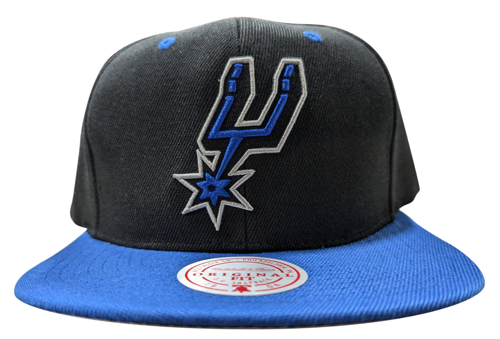 Mitchell & Ness Black/Blue NBA San Antonio Spurs Black Royality Snapback - OSFA