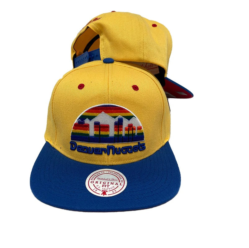 Mitchell & Ness Yellow/Navy NBA Denver Nuggets Reload HWC Snapback - OSFA