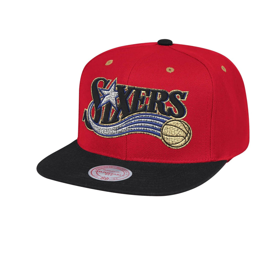 Mitchell & Ness Red/Black NBA Philadelphia 76ers Reload HWC Snapback - OSFA