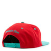 Mitchell & Ness Red/Teal NBA Vancouver Grizzlies Reload HWC Snapback - OSFA