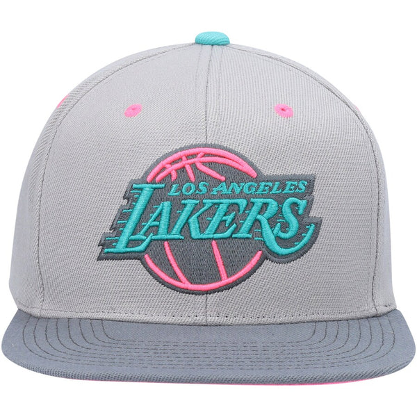 Mitchell & Ness Light Grey NBA Los Angeles Lakers Grey Wolf Mags Snapback - OSFA