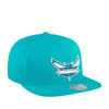 Men's Mitchell & Ness Teal NBA Charlotte Hornets Team Snapback - OSFA