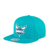 Men's Mitchell & Ness Teal NBA Charlotte Hornets Team Snapback - OSFA