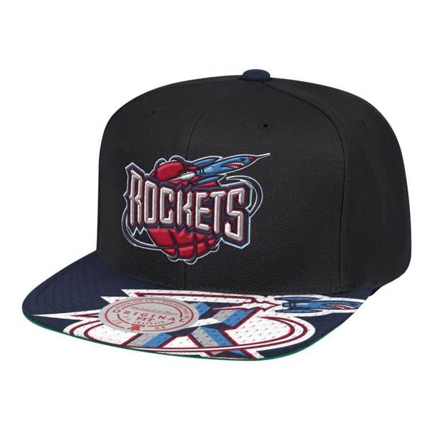 Mitchell & Ness NBA Houston Rockets Black/Blue Snapshot HWC Snapback - OSFA