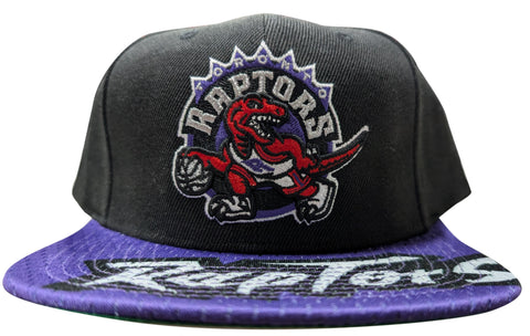 Mitchell & Ness NBA Toronto Raptors Black/Royal Snapshot HWC Snapback - One Size