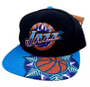 Mitchell & Ness NBA Utah Jazz Black/Light Blue Snapshot HWC Snapback - OSFA