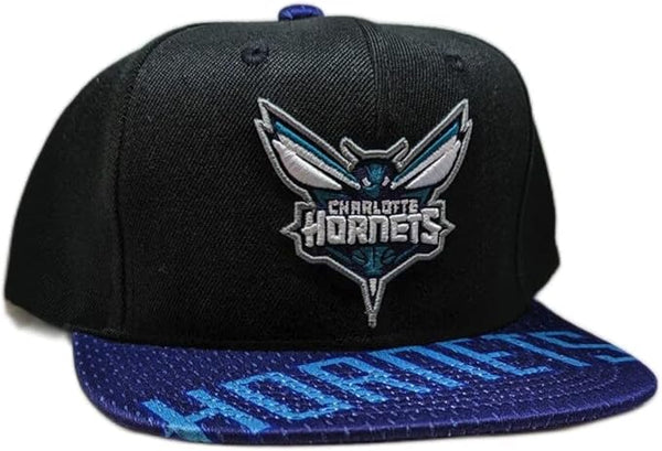 Mitchell & Ness Black/Blue NBA Charlotte Hornets Snapshot Snapback - OSFA